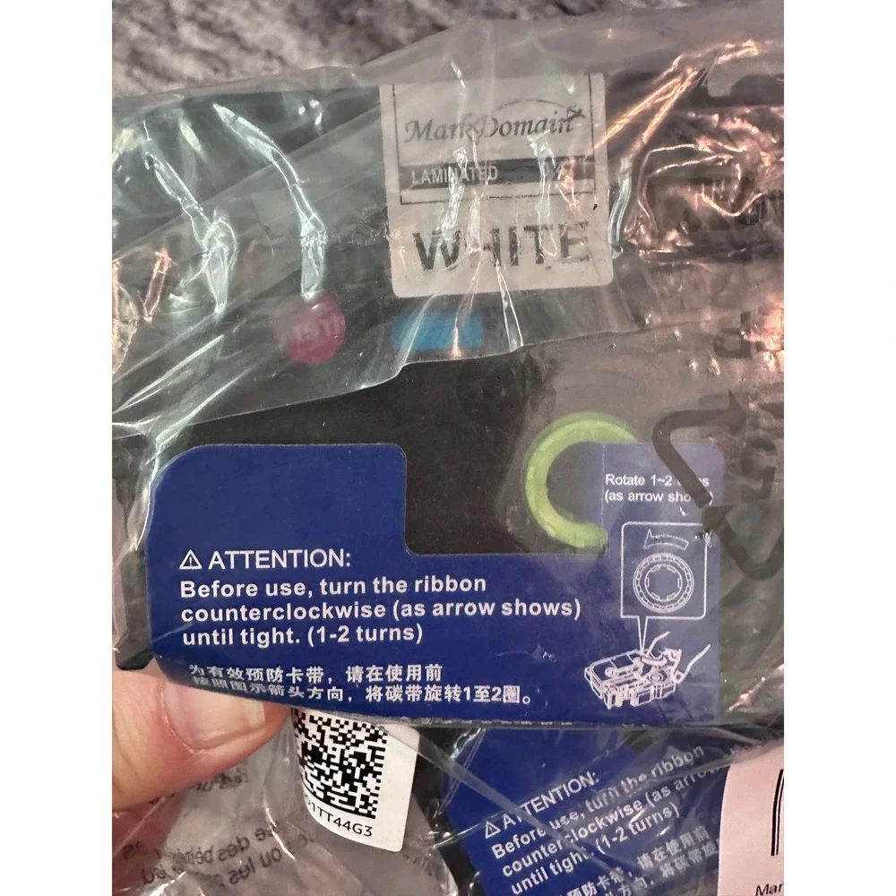 MarkDomain Label Tape‎ 4-Pack Laminated White 0.47
